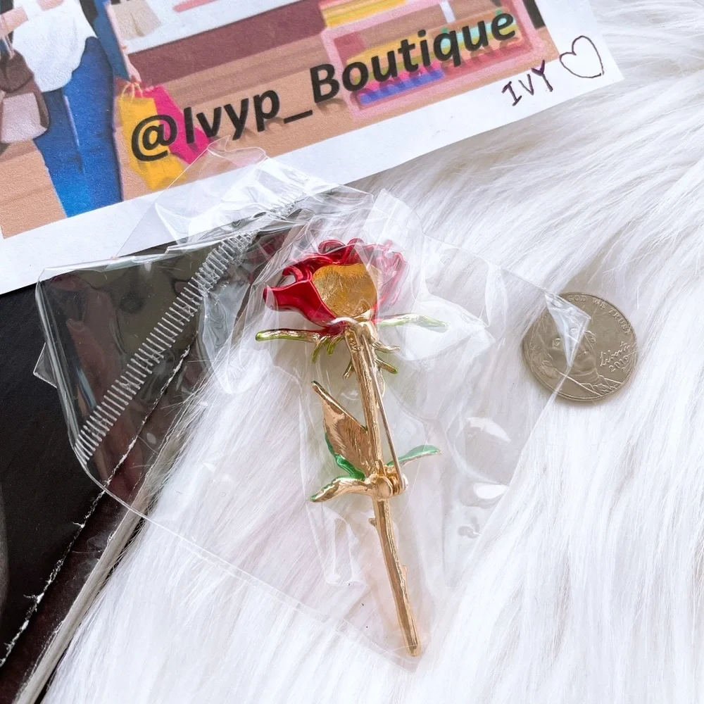 Rose Flower Brooch